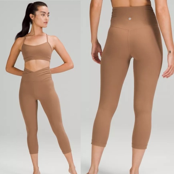 Lululemon Align High Rise Crop Cross Waist Leggings | Size 8 - Picture 1 of 13